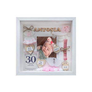 metryczka narodzin dziewczynki ze zdjęciem antosia