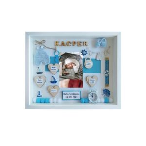 metryczka z okazji urodzin chłopca z motywem marynarskim kacper