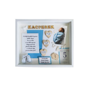 metryczka na prezent na chrzest dla chłopca ze zdjęciem kacperek