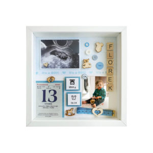 pamiątka narodzin chłopca w ramce 3d usg florek