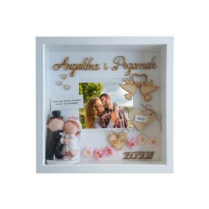 pamiątka z okazji ślubu w ramce 3d angelika i przemek