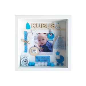 metryczka urodzenia dla chłopca ze zdjęciem kubuś